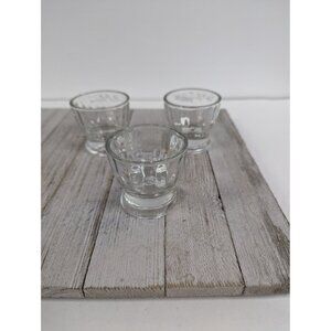 Vintage BC Glass Egg Cups Glass Set of 3 -- 2 1/4"